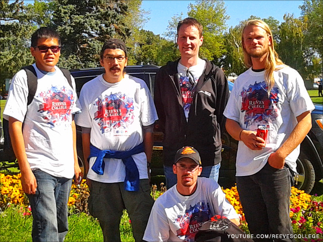 Reeves College Men Participated at the Walk a Mile in Her Shoes