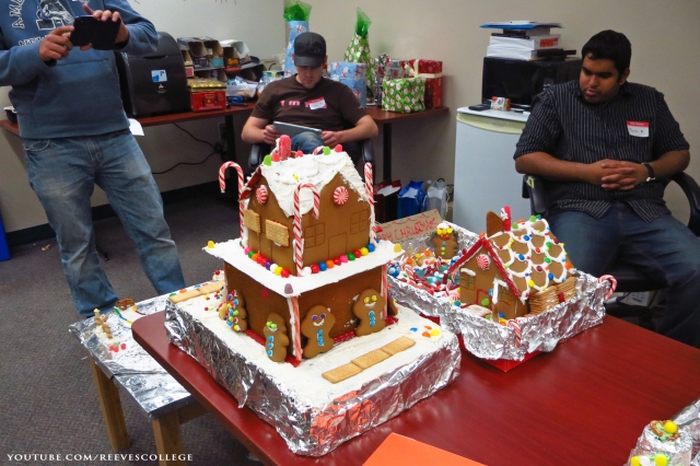 Staff Christmas Party Gingerbread House Challenge at the Reeves