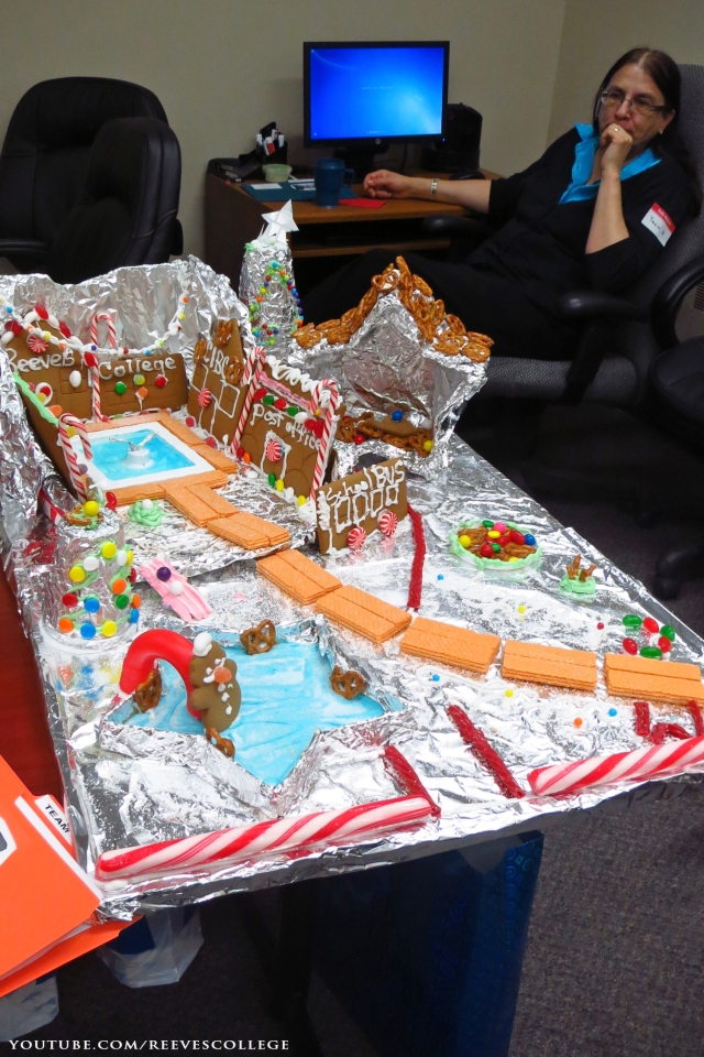 Staff Christmas Party Gingerbread House Challenge at the Reeves